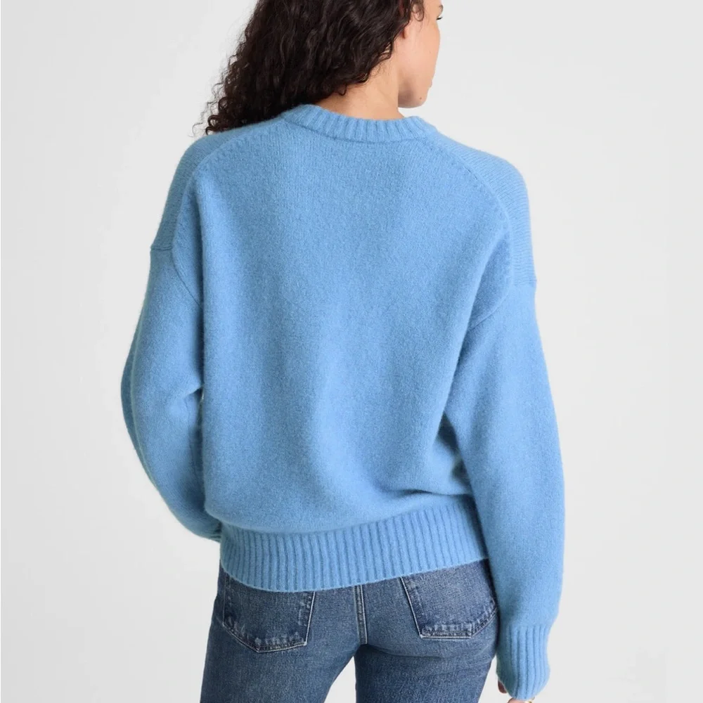 NEW CONDITION! MADEWELL CLOUDSOFT CREW NECK SWEATER in Hydrangea Blue. Sz.MED - Picture 3 of 12